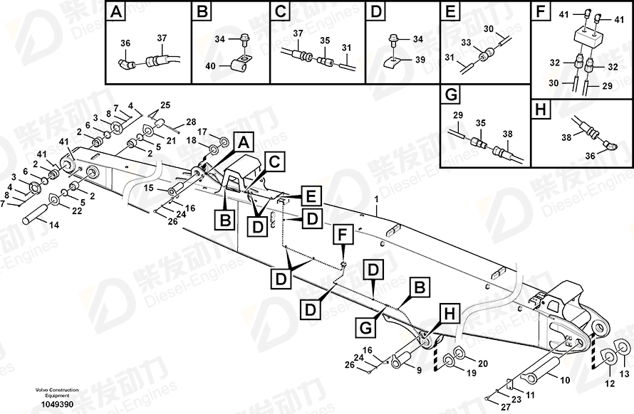 VOLVO Pipe 14586480 Drawing
