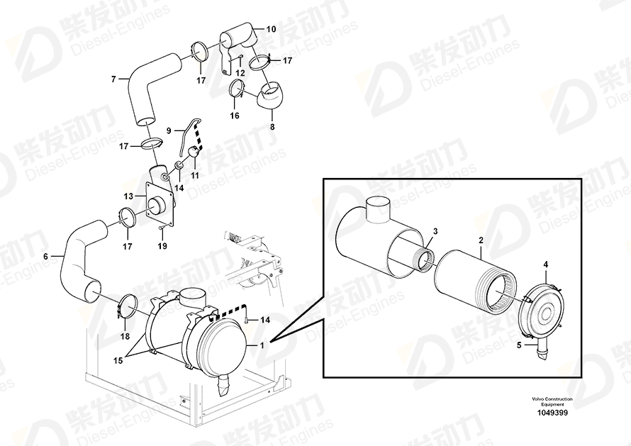 VOLVO Pipe 14687901 Drawing