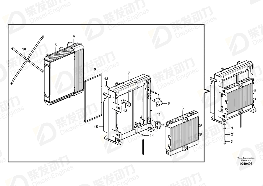 VOLVO Fan shroud 14602258 Drawing VOLVO Fan shroud 14602258 Drawing