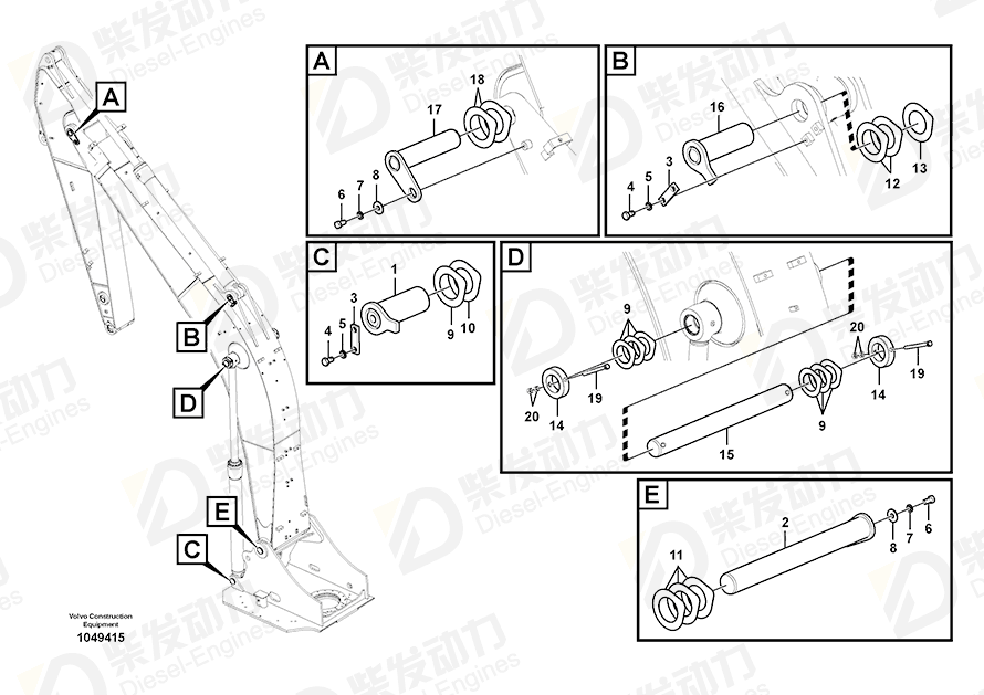 VOLVO Pin 14603264 Drawing
