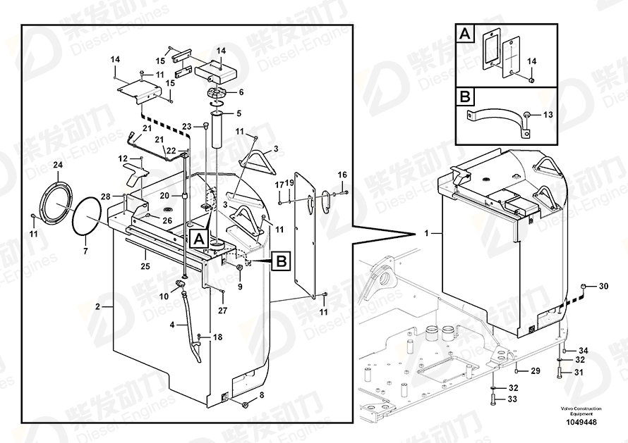 VOLVO Hex. socket screw 993105 Drawing