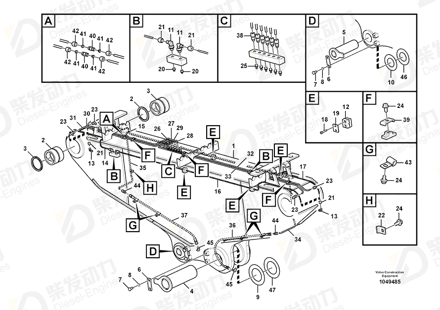 VOLVO Elbow nipple 957108 Drawing