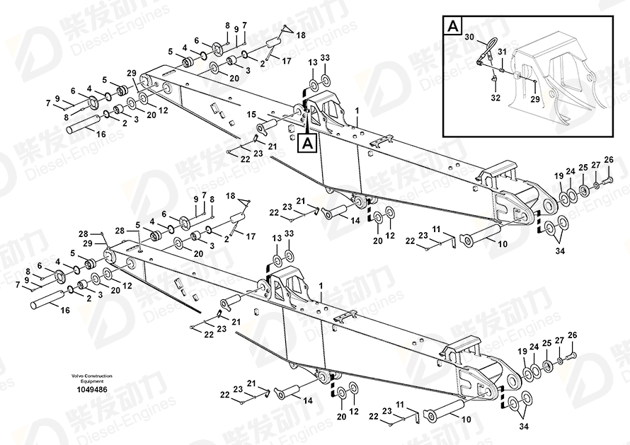 VOLVO Pin 14551591 Drawing