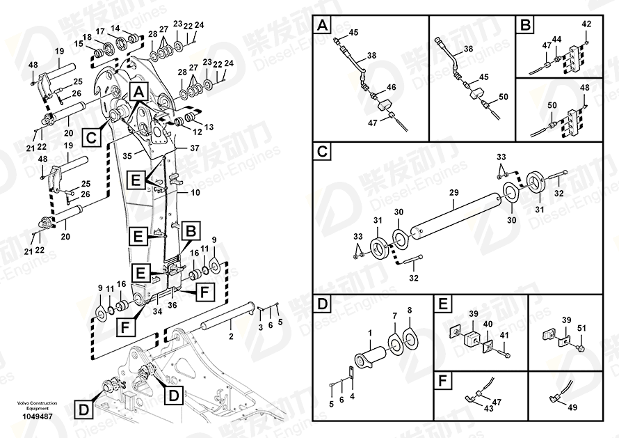 VOLVO Bushing 14357625 Drawing