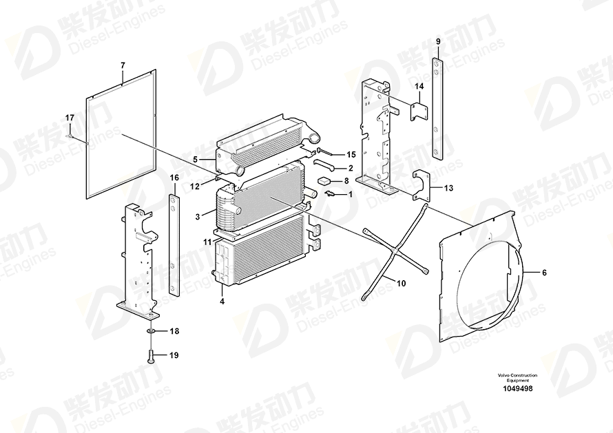 VOLVO Fan shroud 14579493 Drawing