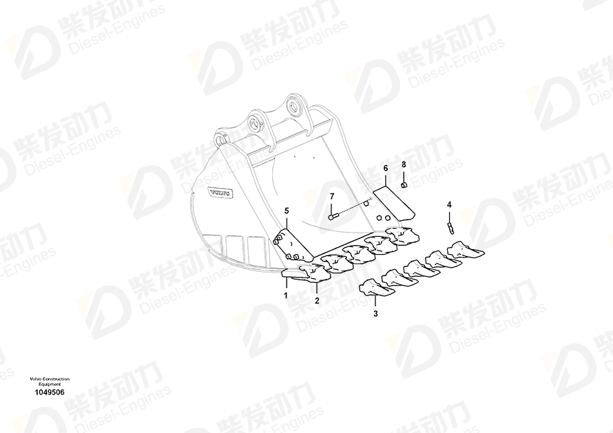 VOLVO Pin 14524860 Drawing