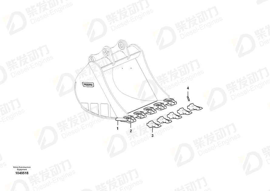 VOLVO Pin 14524711 Drawing