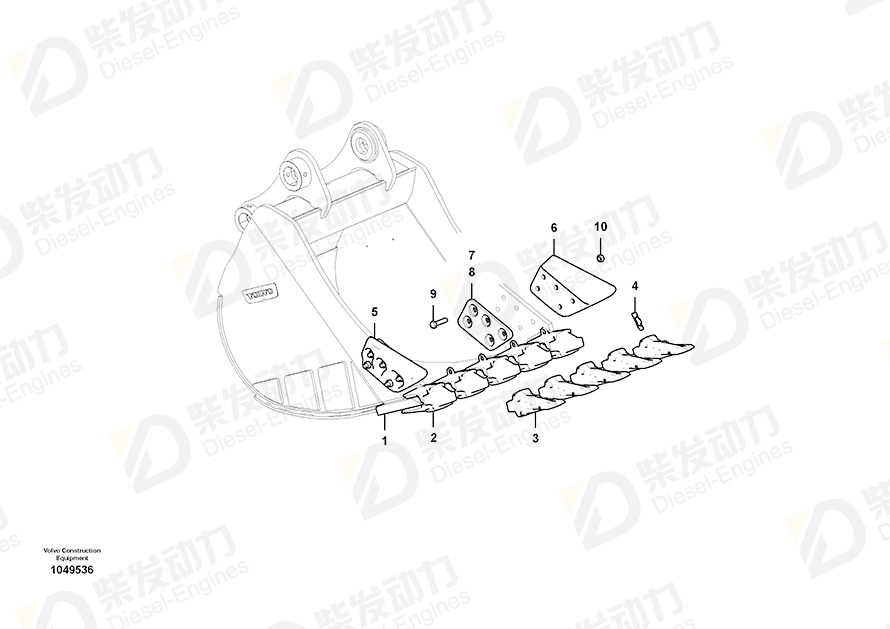 VOLVO Plate 14538416 Drawing