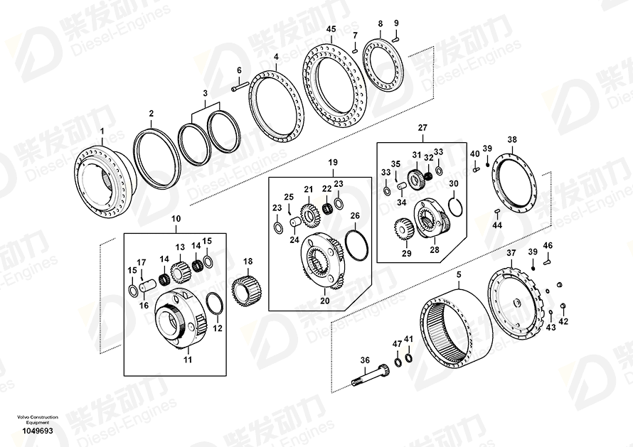 VOLVO Needle bearing 14620667 Drawing