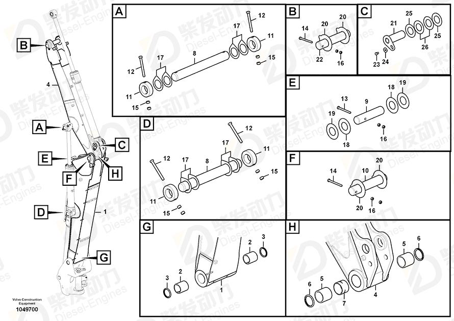 VOLVO Hexagon screw 978943 Drawing VOLVO Hexagon screw 978943 Drawing