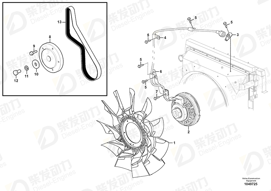 VOLVO Flange 14556842 Drawing