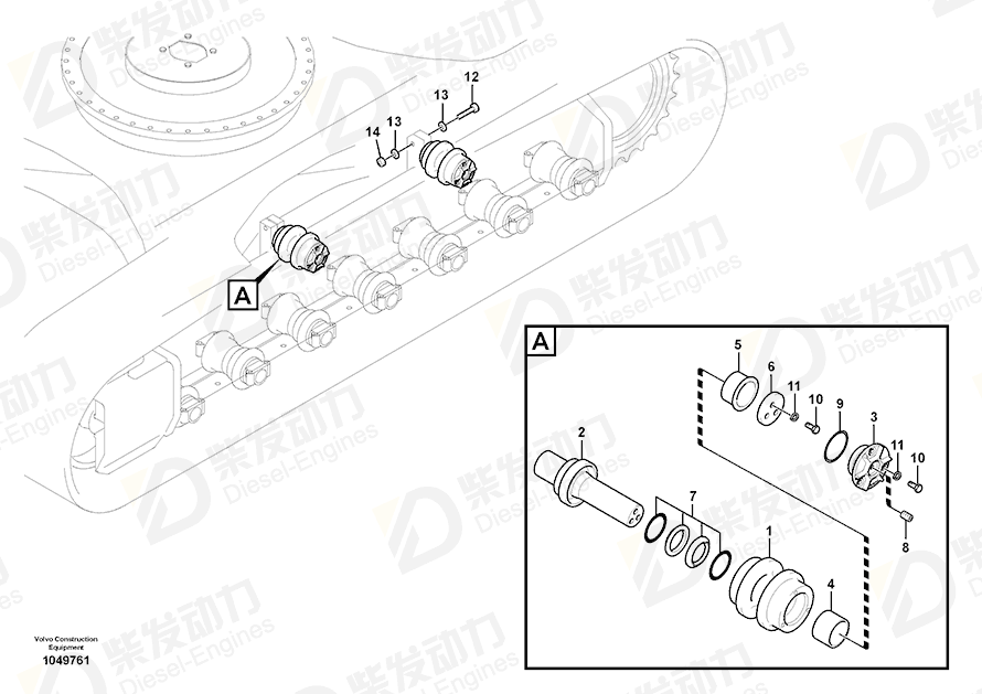 VOLVO Bushing 14619394 Drawing