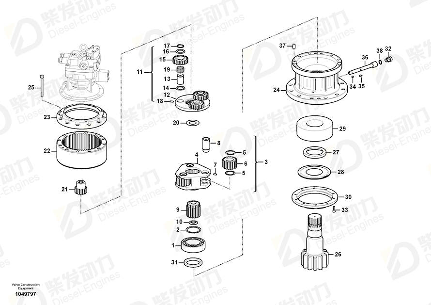 VOLVO PLANET CARRIER SA7118-30200 Drawing