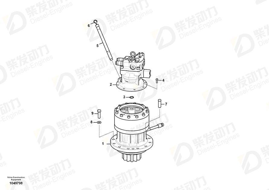 VOLVO Swing motor 14552686 Drawing