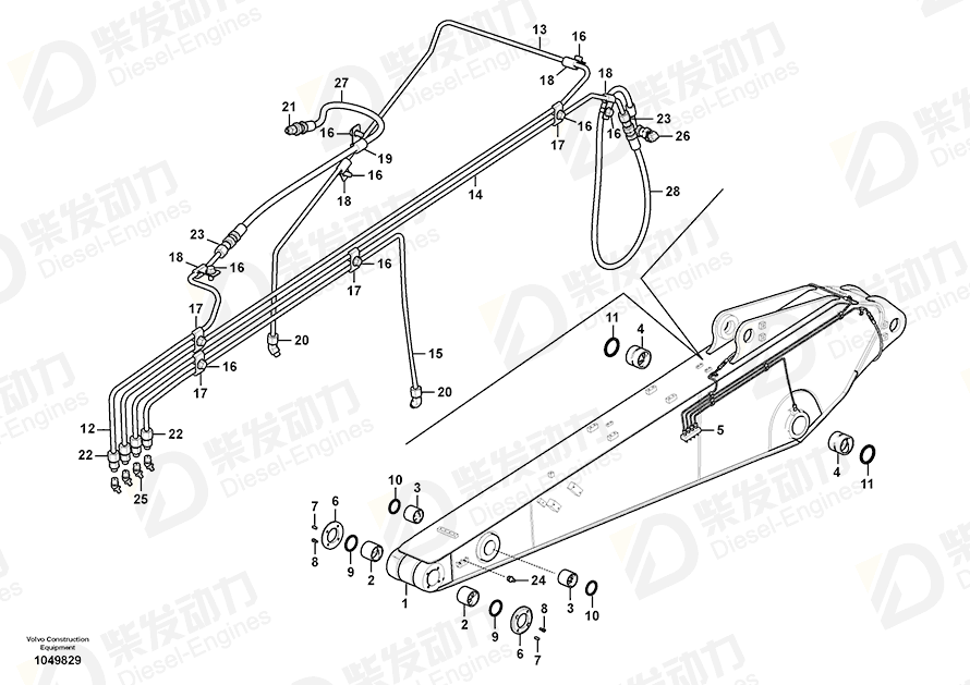 VOLVO Pipe 14687028 Drawing