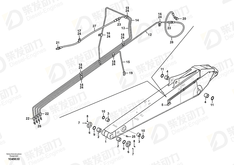 VOLVO Pipe 14687026 Drawing