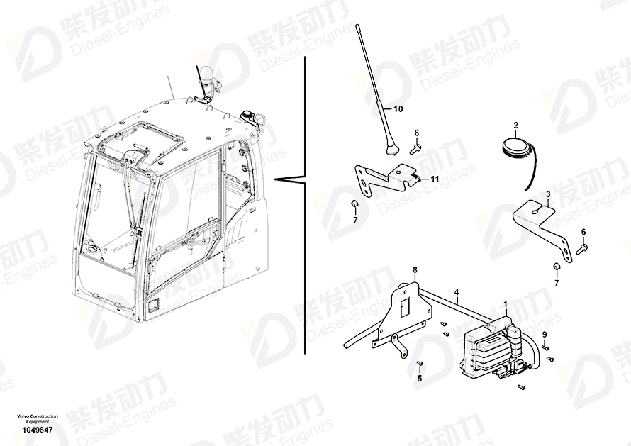 VOLVO Flange screw 945111 Drawing