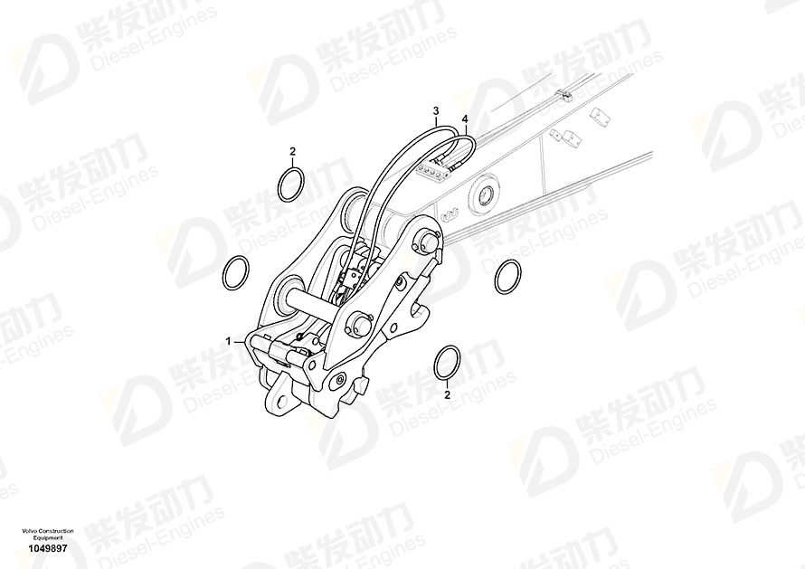 VOLVO Hose assembly 14690791 Drawing