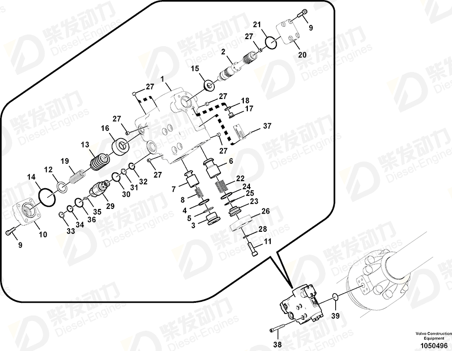 VOLVO Back-up ring 14880822 Drawing