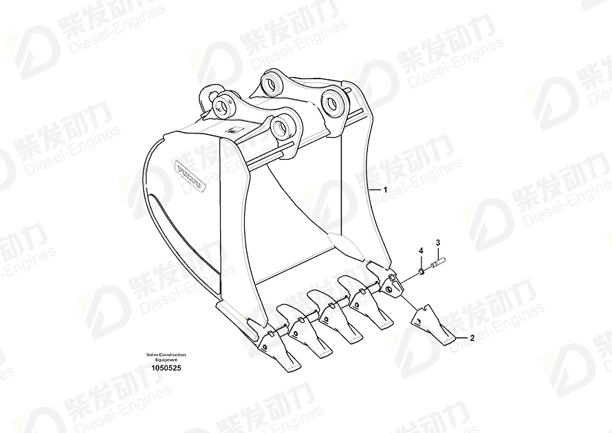 VOLVO Bucket 14687242 Drawing