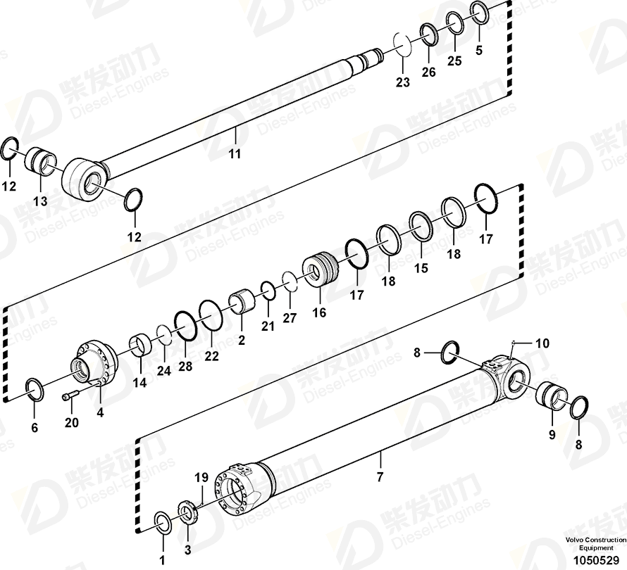 VOLVO Rod 14550671 Drawing