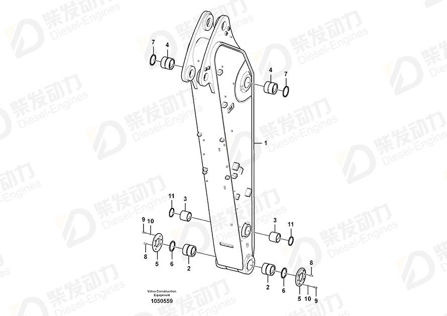 VOLVO Bushing 14668255 Drawing