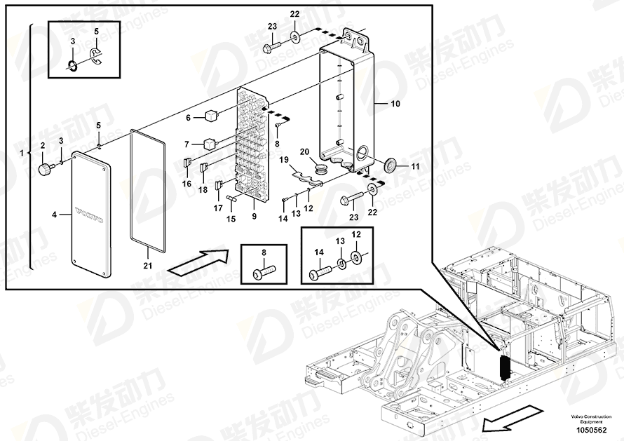 VOLVO Bushing 14537181 Drawing