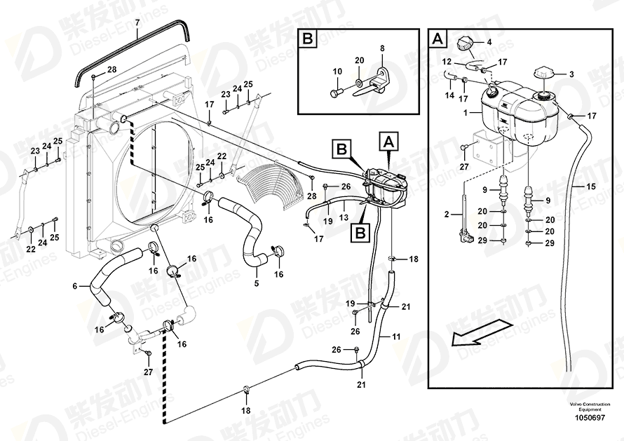 VOLVO Filler cap 3979593 Drawing