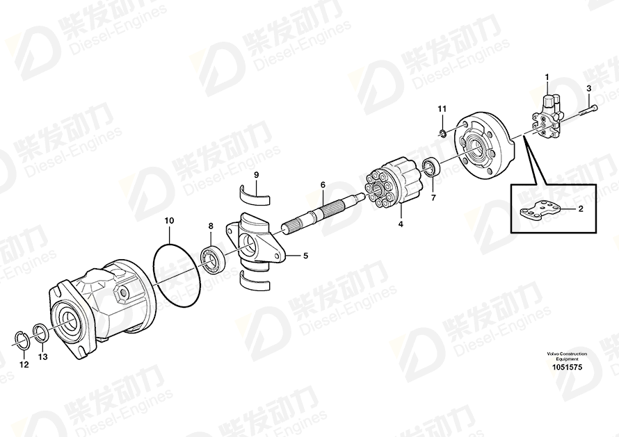 VOLVO Pump unit 15043729 Drawing