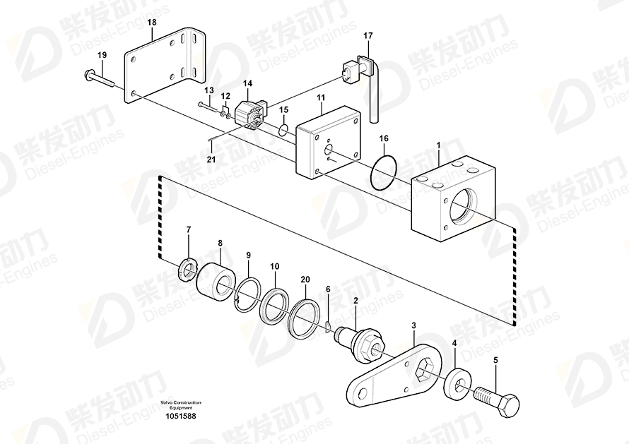 VOLVO Cable harness 15150392 Drawing