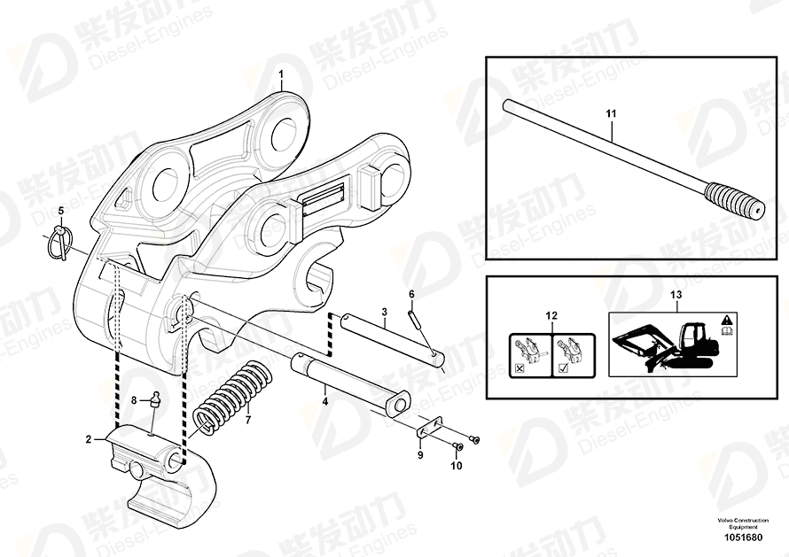 VOLVO Six point socket screw 969800 Drawing