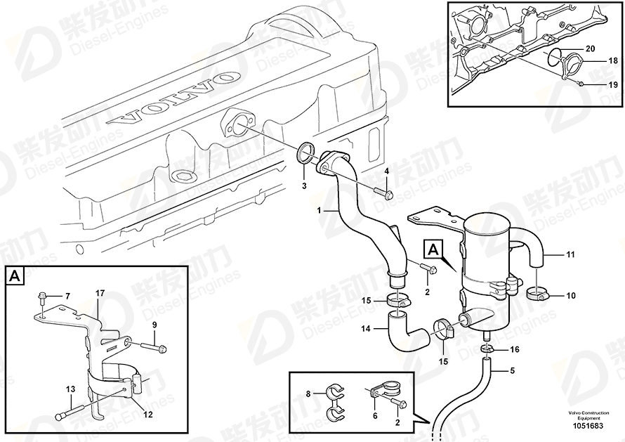 VOLVO Bracket 11129260 Drawing