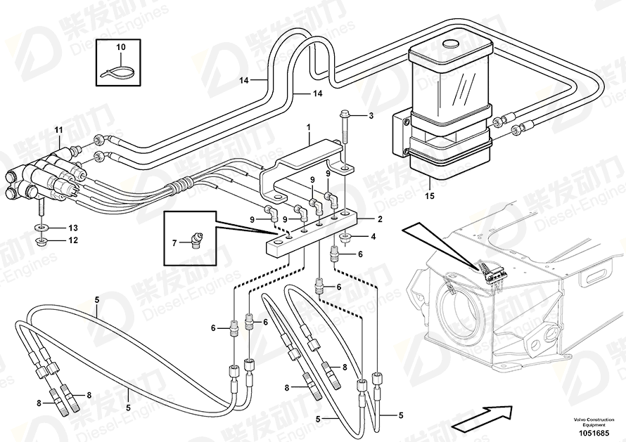 VOLVO Pressure switch 15148014 Drawing