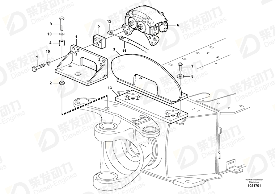 VOLVO Brake hose 15134569 Drawing VOLVO Brake hose 15134569 Drawing