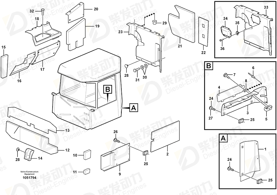 VOLVO Panel 15148208 Drawing