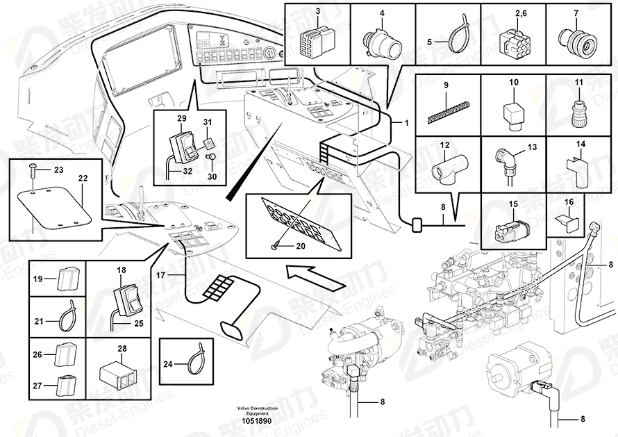 VOLVO Cover plate 15124692 Drawing VOLVO Cover plate 15124692 Drawing
