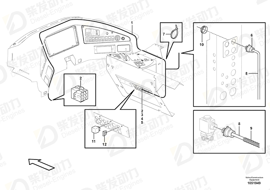 VOLVO Cable harness 15131127 Drawing