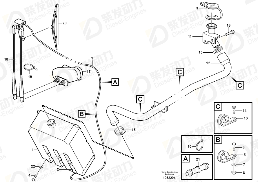 VOLVO Hose 11192205 Drawing