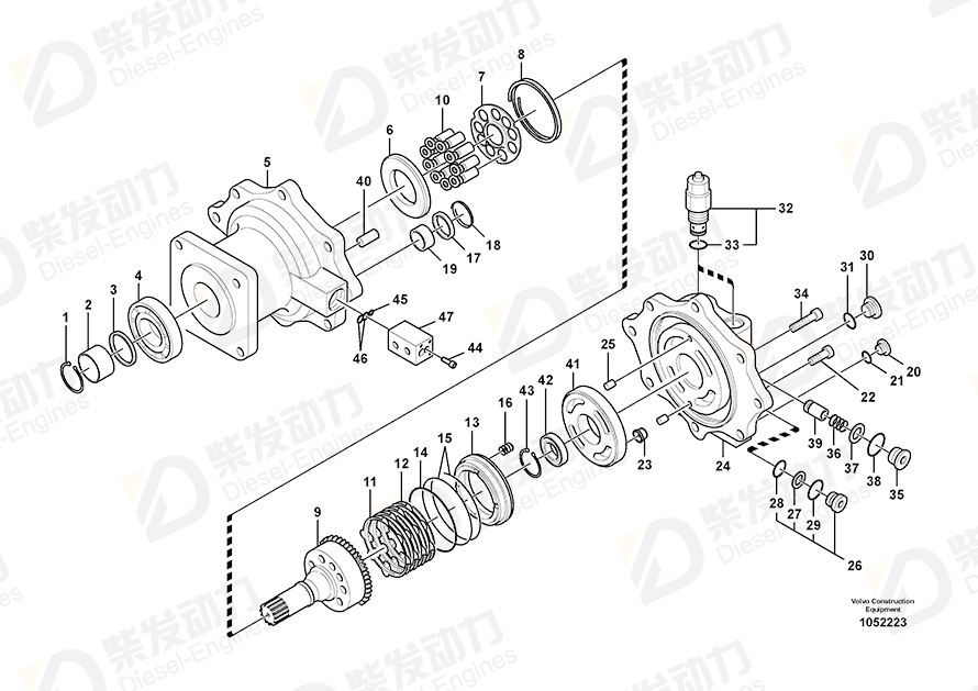 VOLVO Seal kit swing motor 14512788 Drawing
