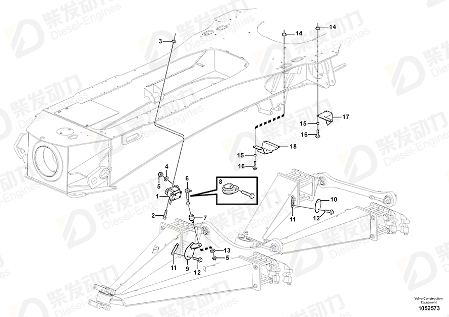 VOLVO Bracket 11197386 Drawing