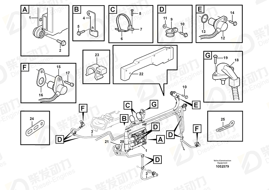 VOLVO Cable harness 15107105 Drawing VOLVO Cable harness 15107105 Drawing