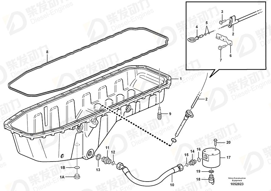 VOLVO Flange screw 20463185 Drawing