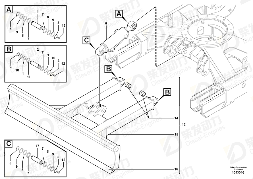 VOLVO Lubricating nipple 983718 Drawing VOLVO Lubricating nipple 983718 Drawing