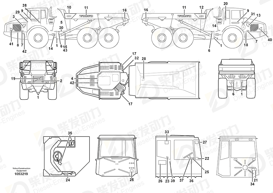 VOLVO Decal 11180166 Drawing