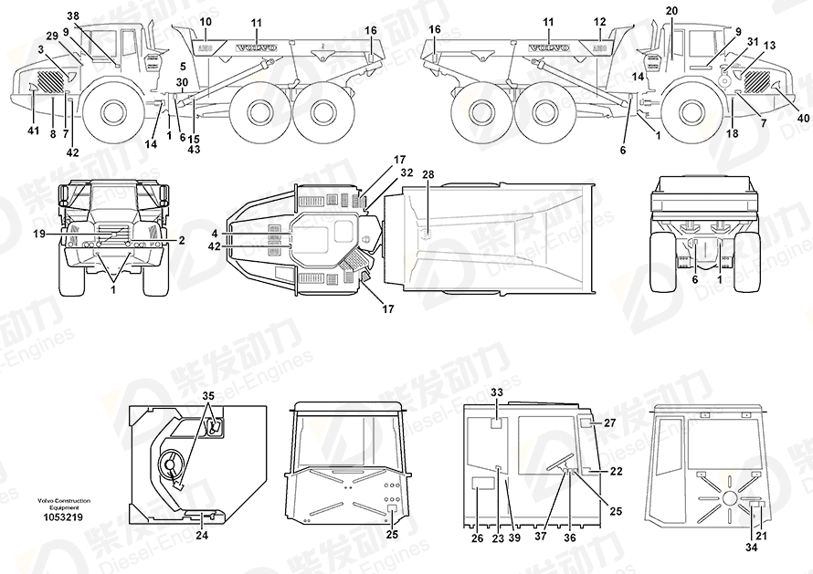 VOLVO Decal 11198031 Drawing