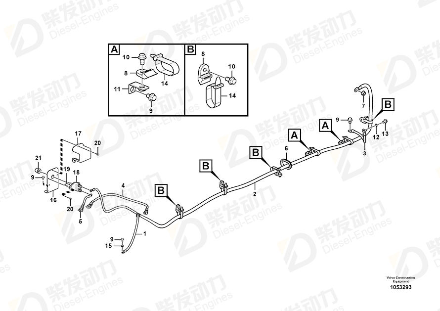 VOLVO Battery cable 14627734 Drawing VOLVO Battery cable 14627734 Drawing