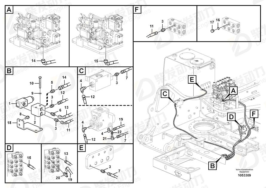 VOLVO Bracket 14553457 Drawing