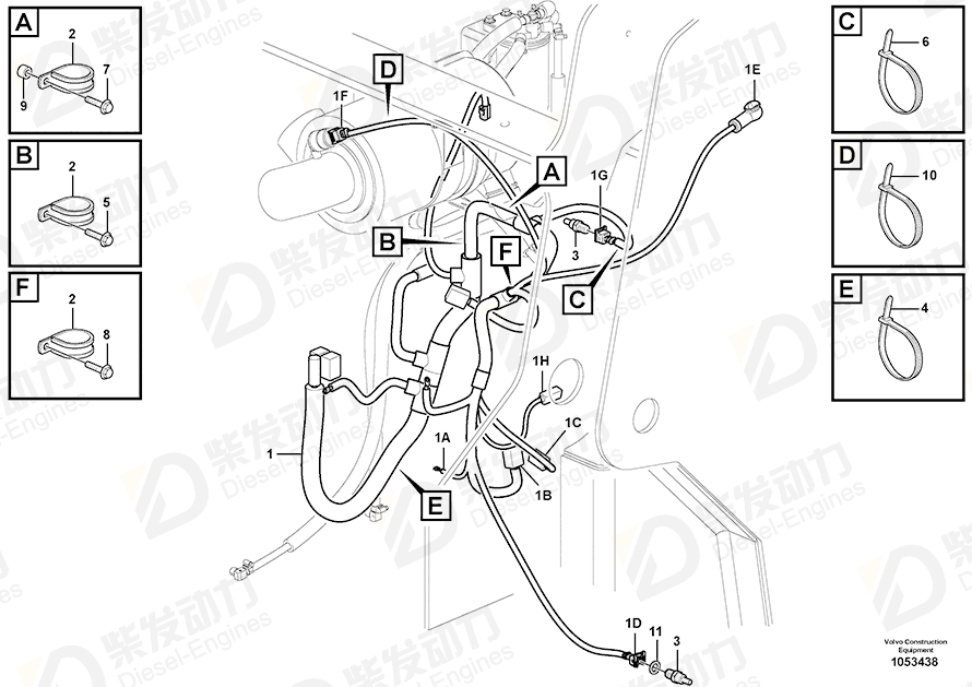 VOLVO Gasket 947622 Drawing