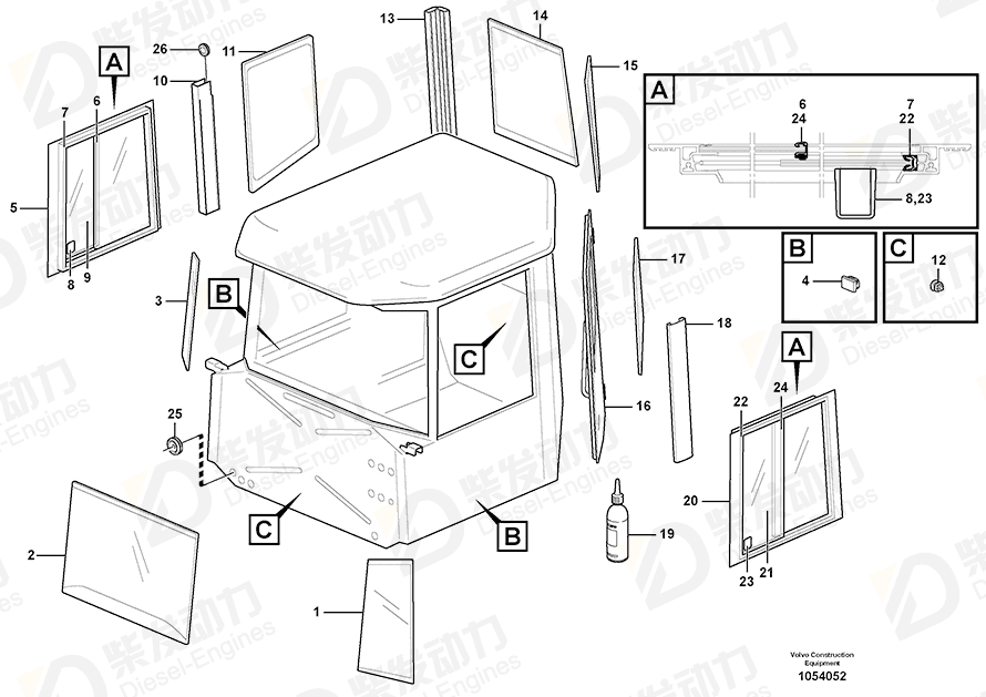 VOLVO Windscreen 11121670 Drawing VOLVO Windscreen 11121670 Drawing