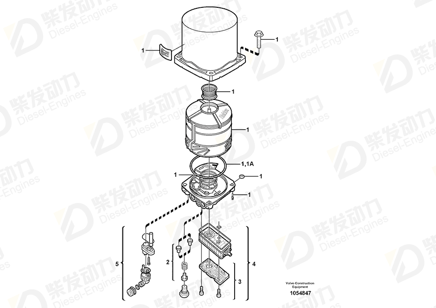 VOLVO Non-return valve kit 3097527 Drawing